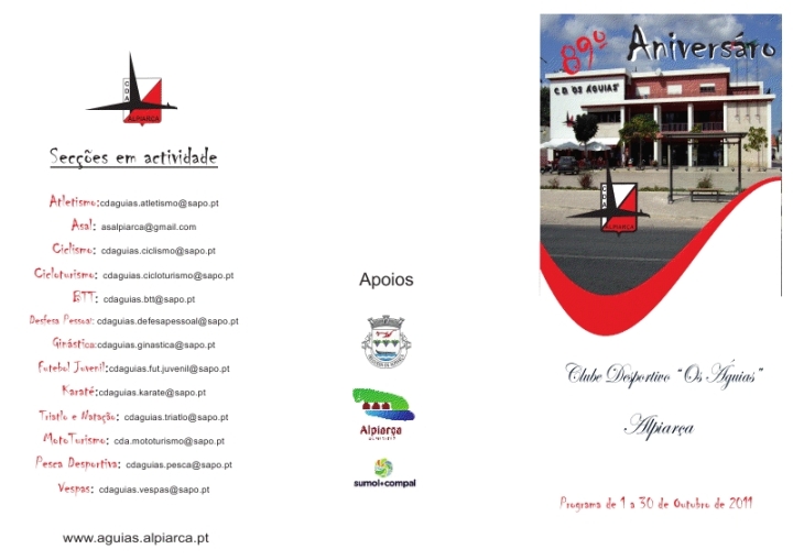 Programa 89 Aniversário C.D. Os Águias