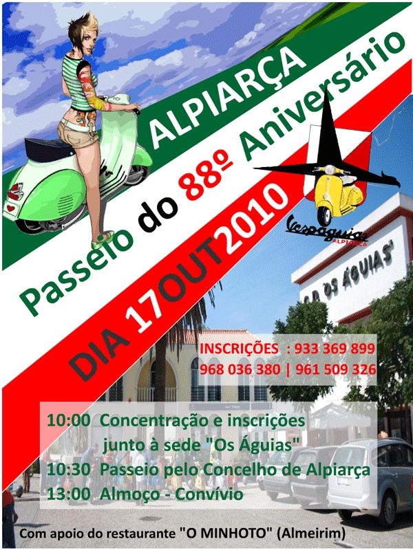 Passeio de Vespas - 88º Aniversário dos Águias