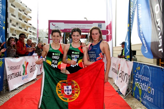 Pódio da Taça da Europa Júnior Feminina - Quarteira 2012