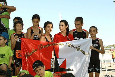 Pódio Equipas I Triatlo Jovem de Alpiarça